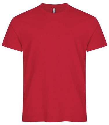 clique T-shirt Premium Long à manches courtes en coton 100% – Red