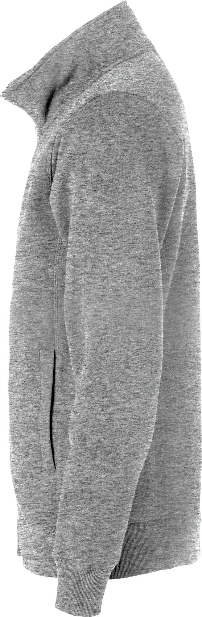 clique Classic Cardigan pour homme — sweat zippé gris chiné – grey melange 3/4
