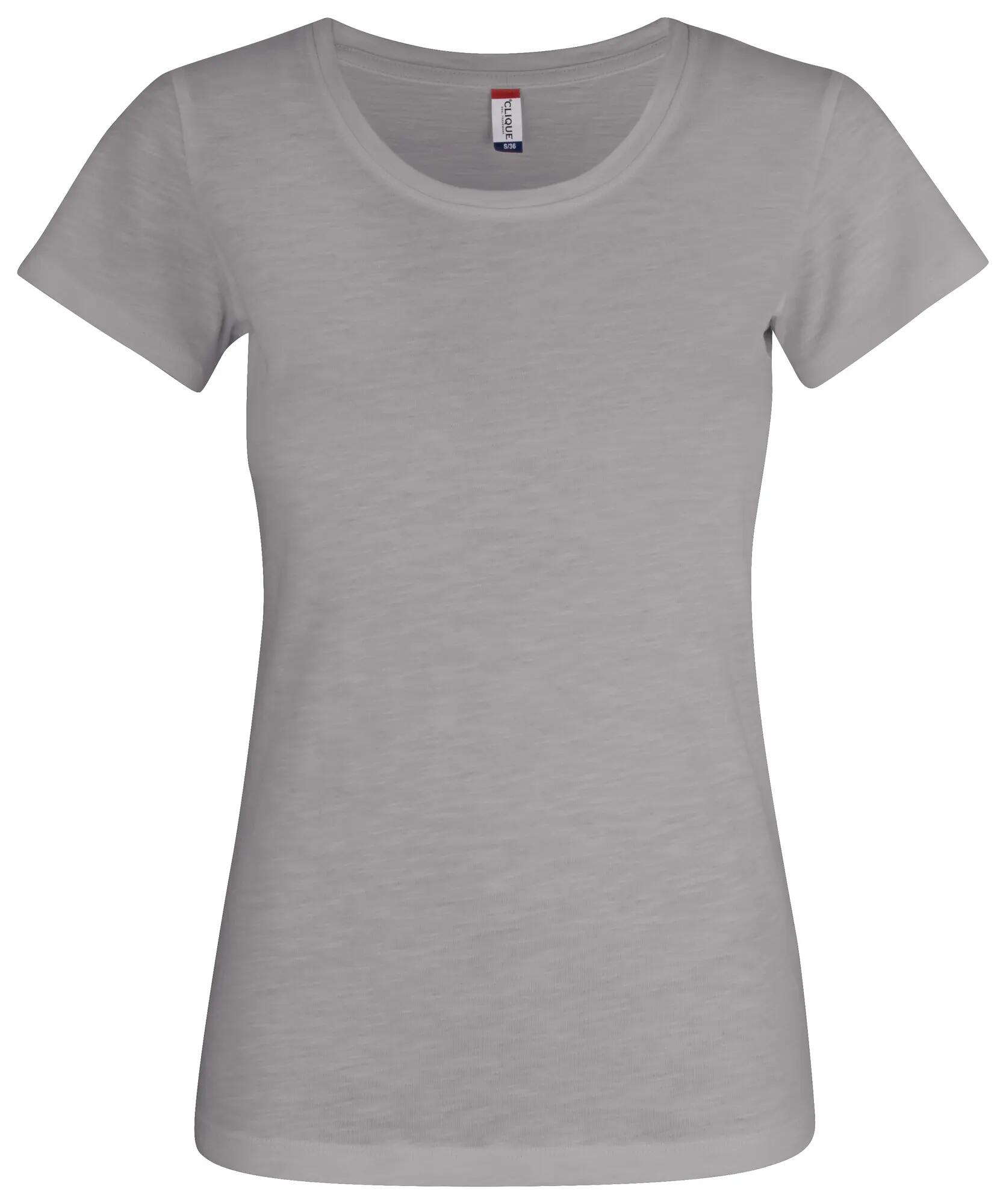 clique Slub-T Women Damen T-Shirt aus Slub-Baumwolle – grey 1/4