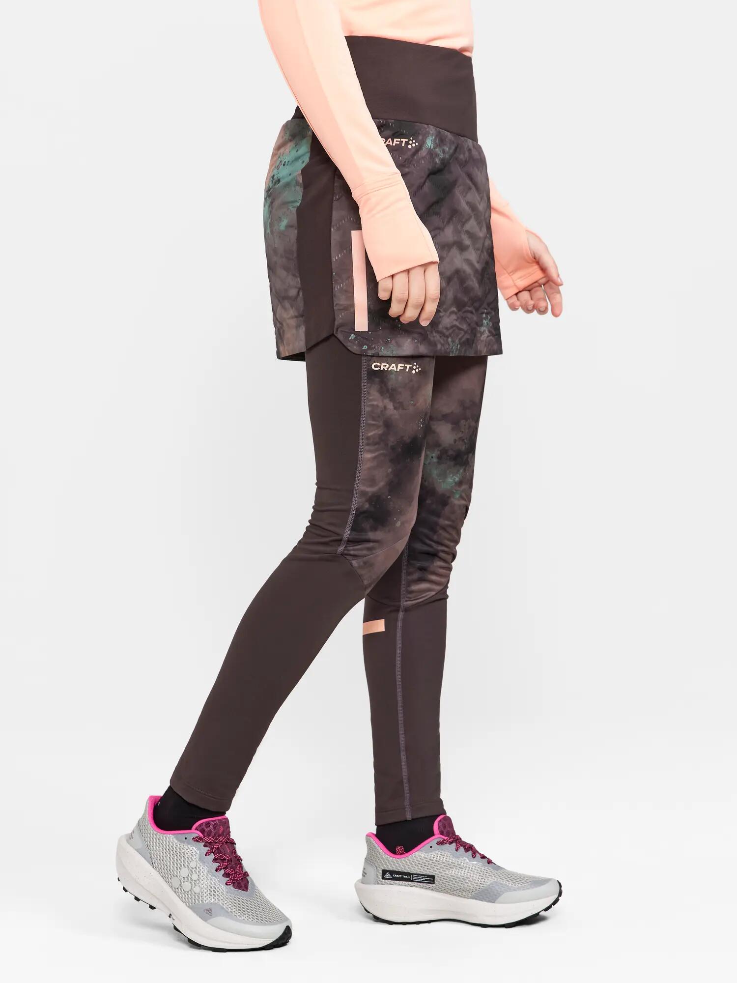 craft ADV SubZ Skirt 3 W wärmender Laufrock – Bark-Multi 5/5