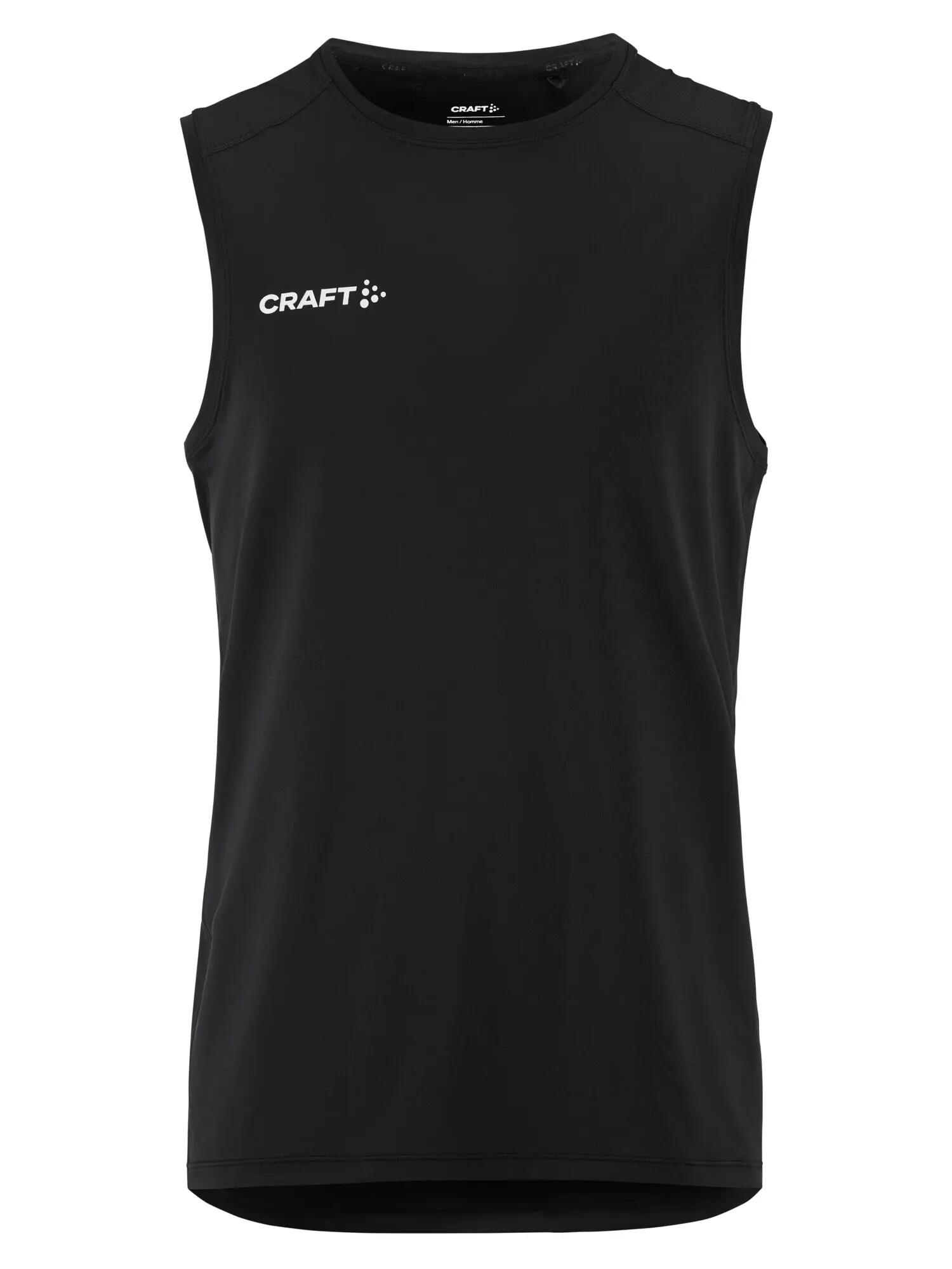craft Ability SL Tee M mouwloos trainingsshirt van gerecycled polyester – Black 1/4
