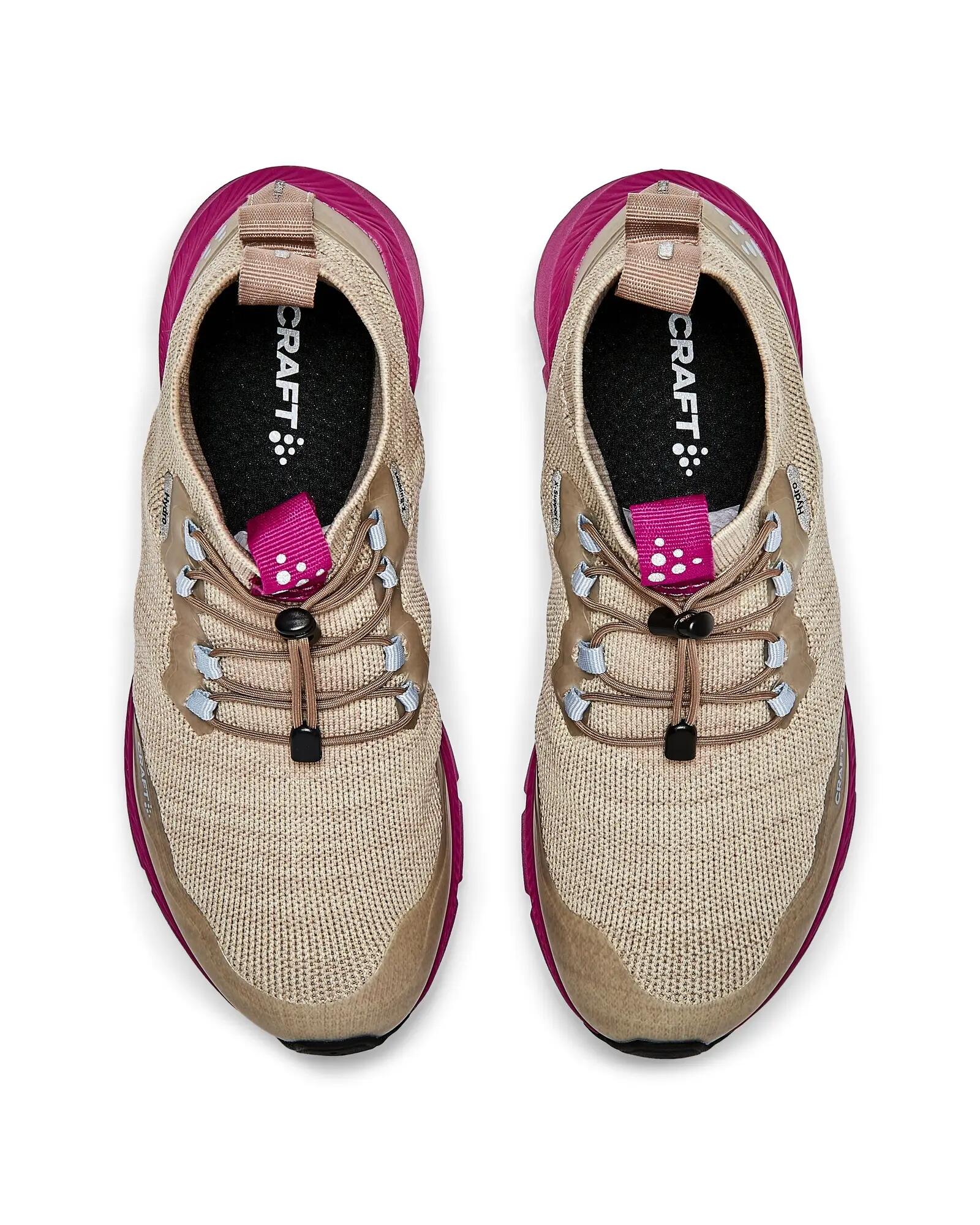 craft Nordic Fuseknit Mid W – wasserdichter Trail-Running-Schuh – Ecru- Roxo 3/7