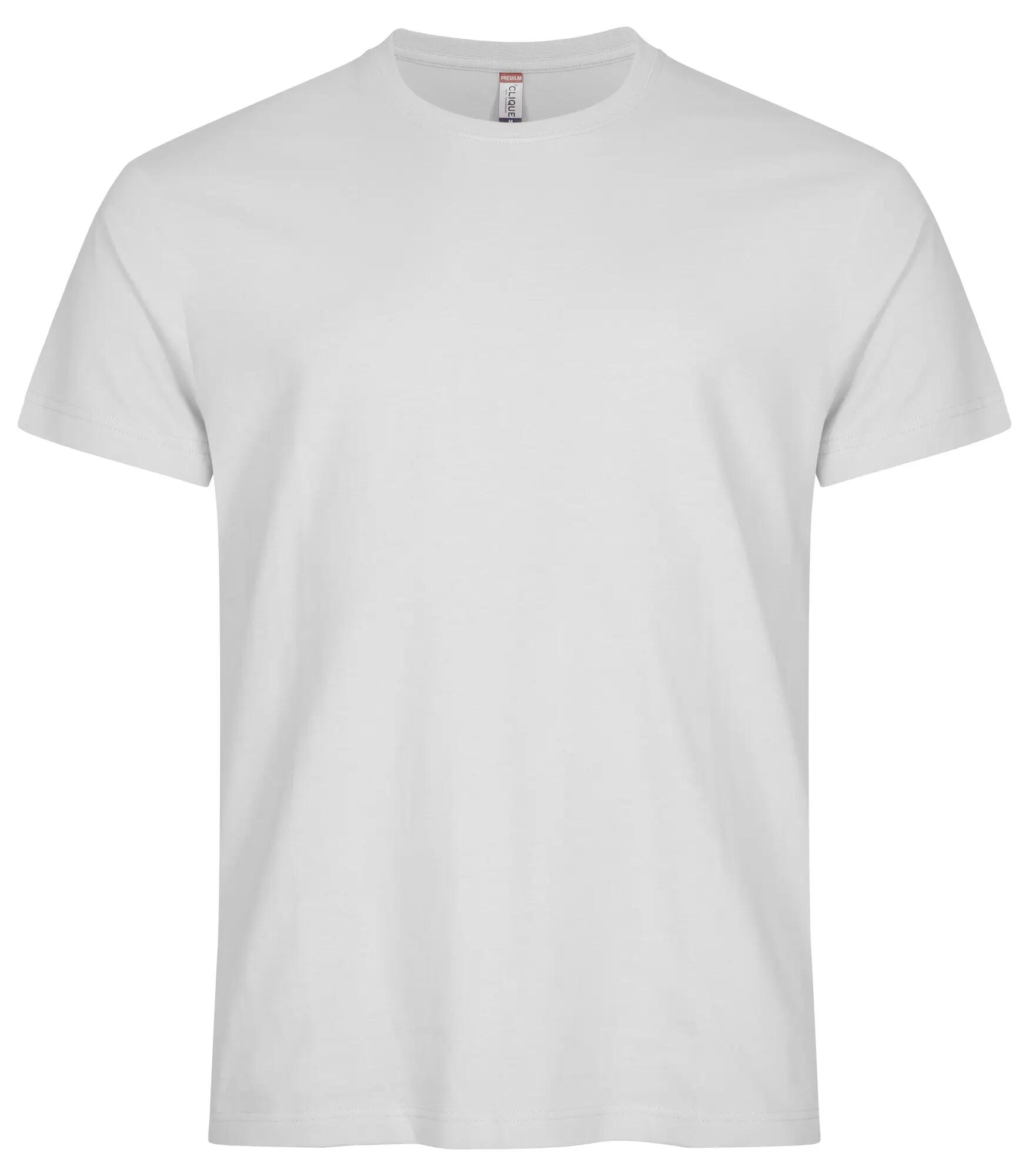 clique Premium Long‑T t‑shirt extra longa 100% algodão – White 1/4