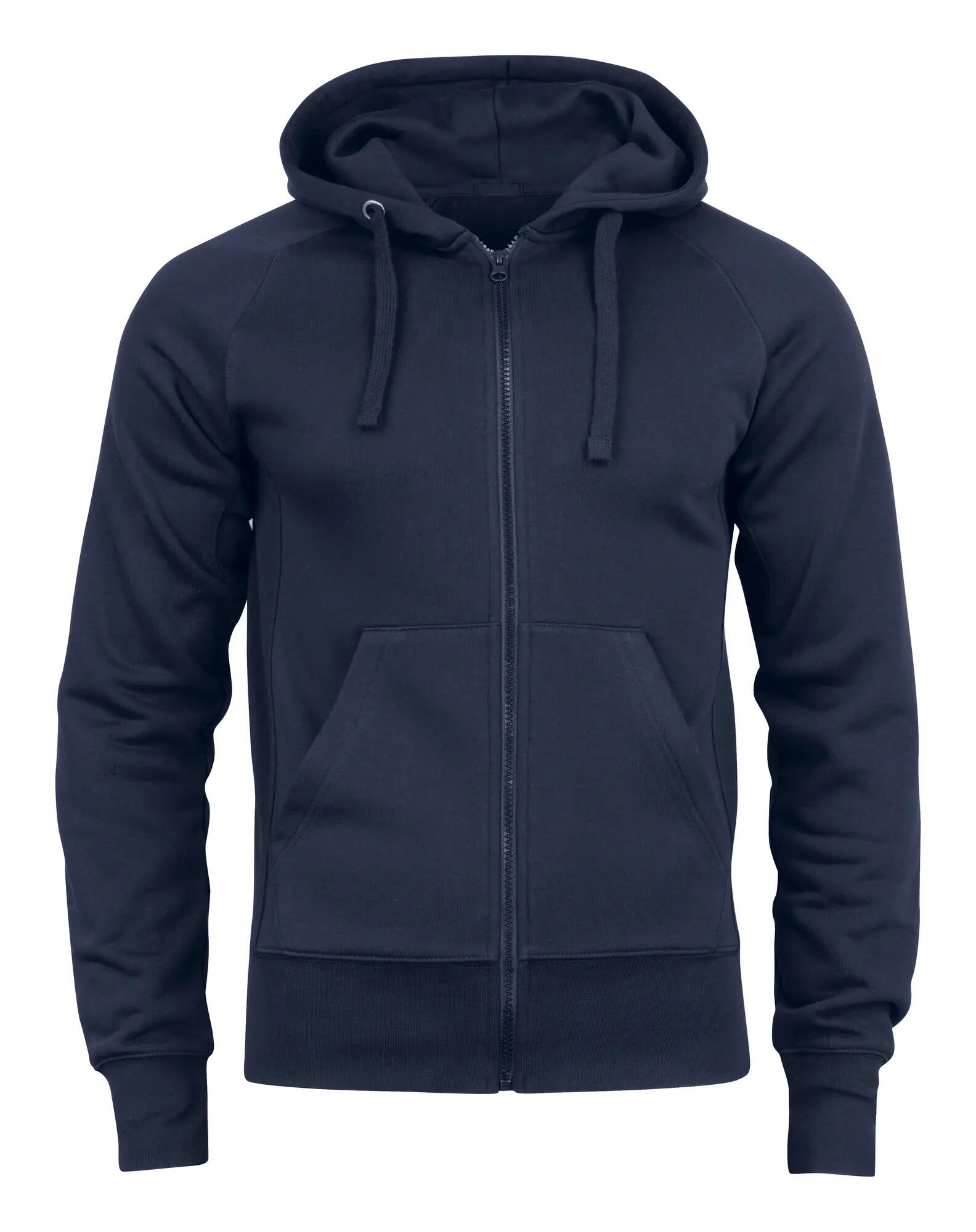 clique Harper sweatshirt com capuz e fecho unissexo - bolso canguru – dark navy 1/4