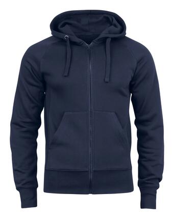 clique Harper zip-up hoodie unisex - kangaroozak en verborgen zijzak – dark navy