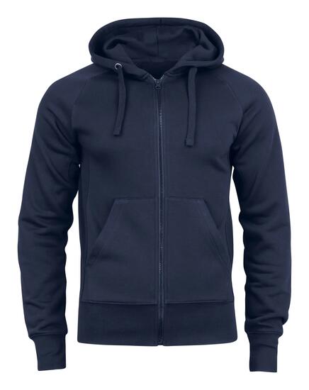 clique Harper zip-up hoodie unisex - kangaroozak en verborgen zijzak – dark navy
