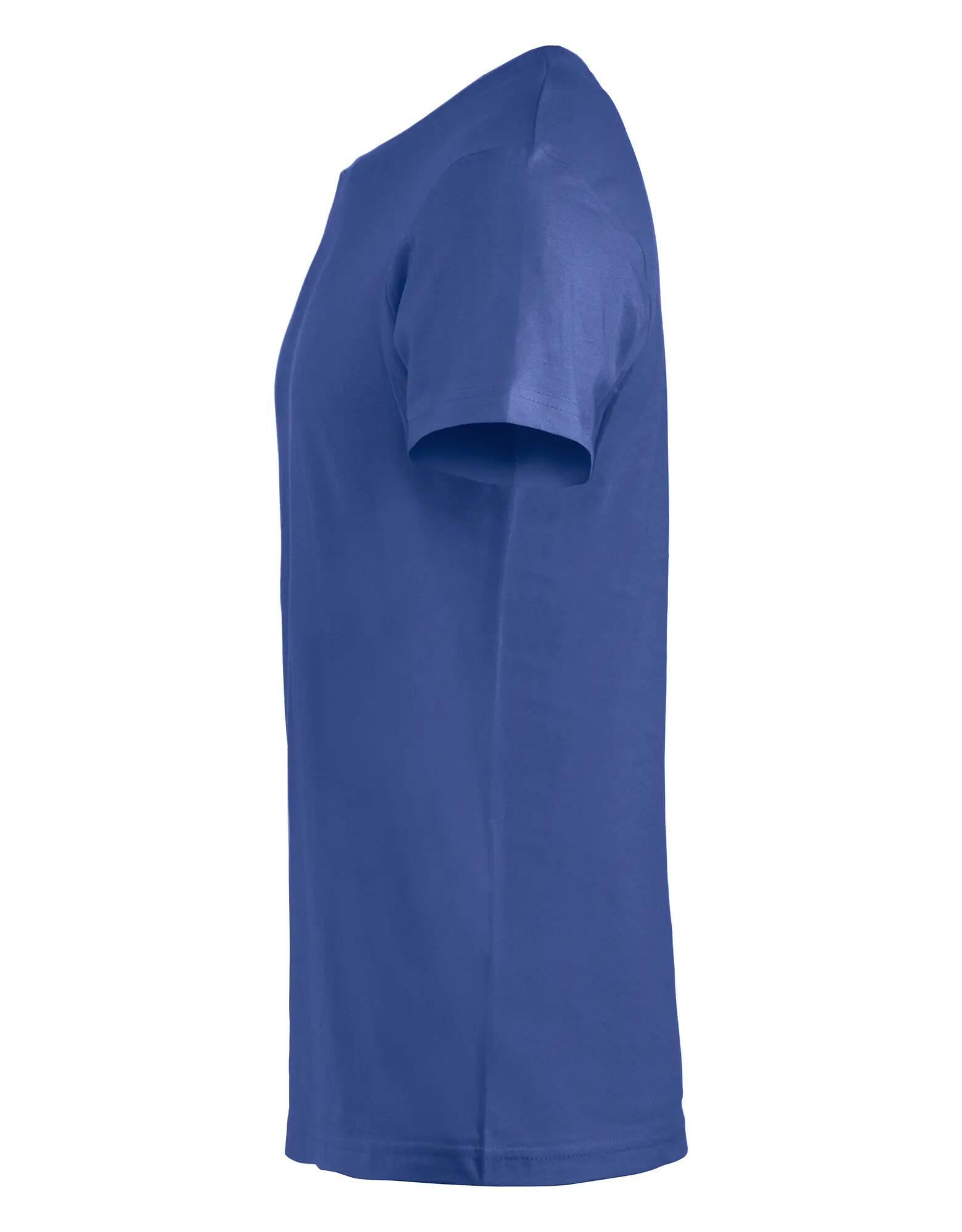 clique Basic-T Junior T-shirt junior in cotone, collo a coste 1x1 – blue 3/4