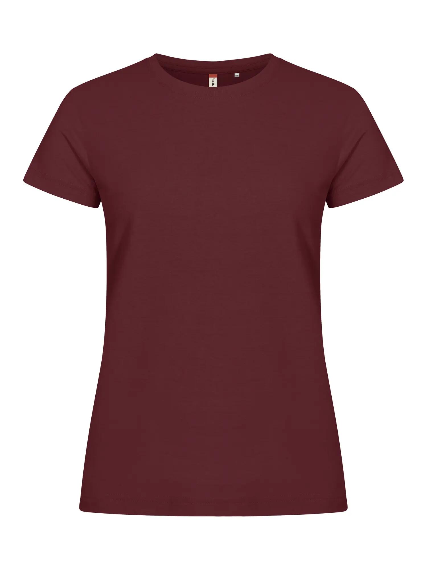 clique Basic-T Women – Camiseta mujer ajustada de algodón – burgundy 1/5