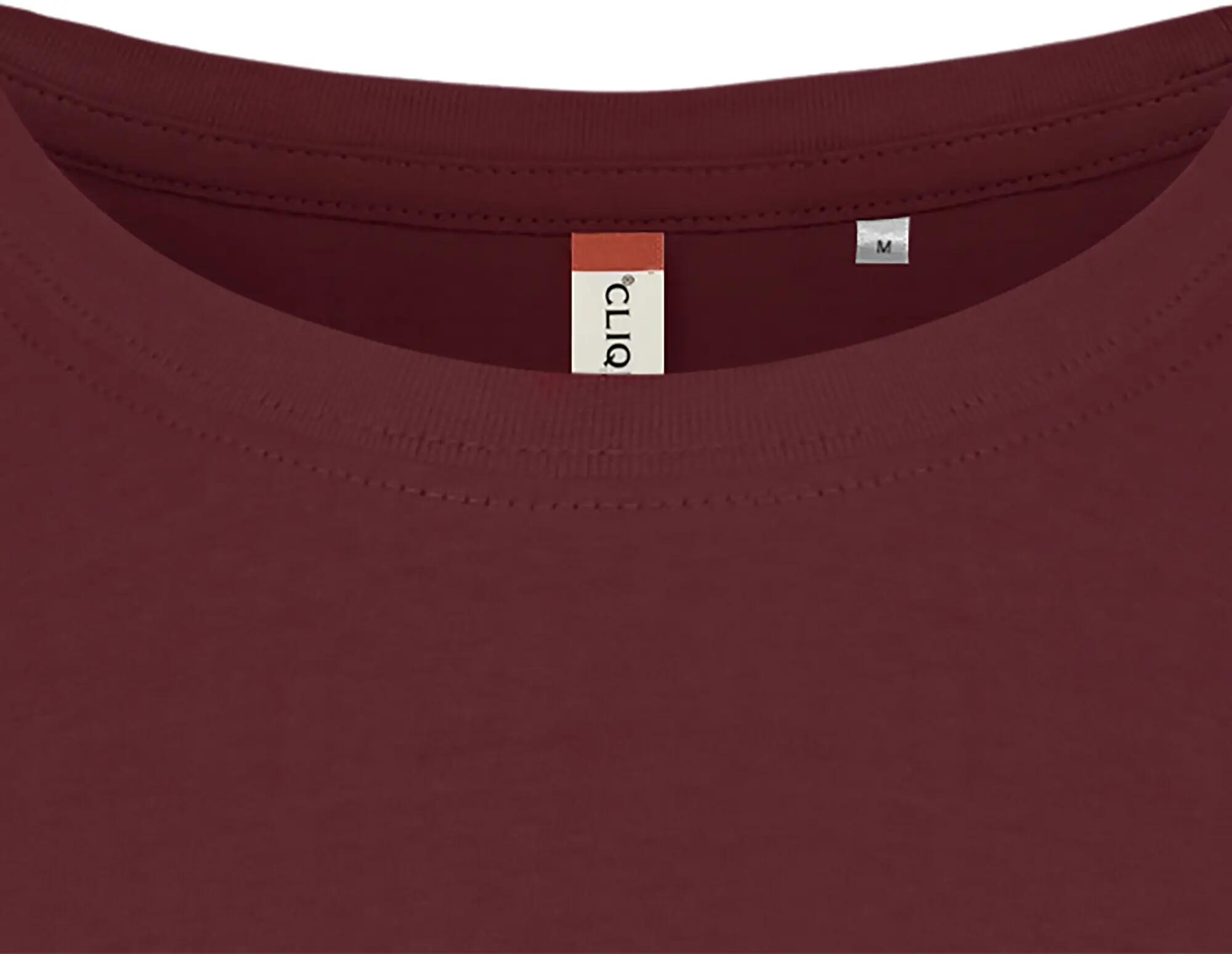clique Basic-T Women – Camiseta mujer ajustada de algodón – burgundy 5/5