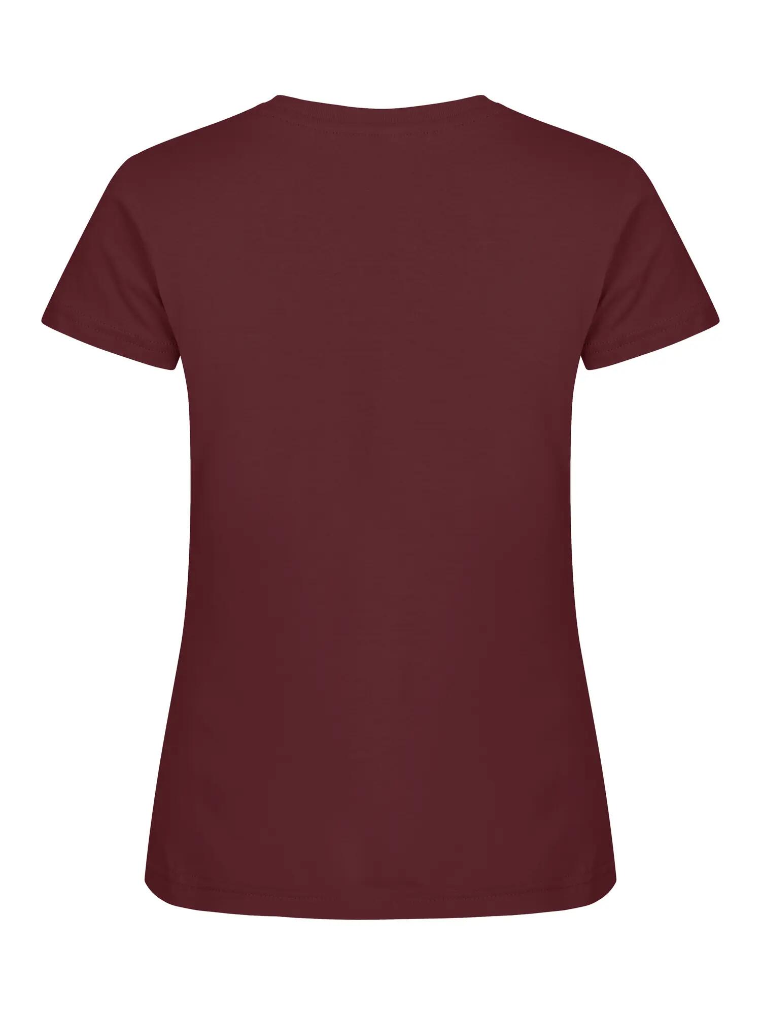 clique Basic-T Women – Camiseta mujer ajustada de algodón – burgundy 4/5