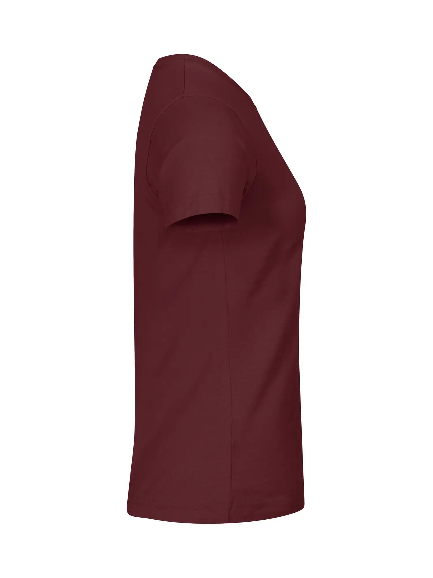 clique Basic-T Women – Camiseta mujer ajustada de algodón – burgundy 3/5