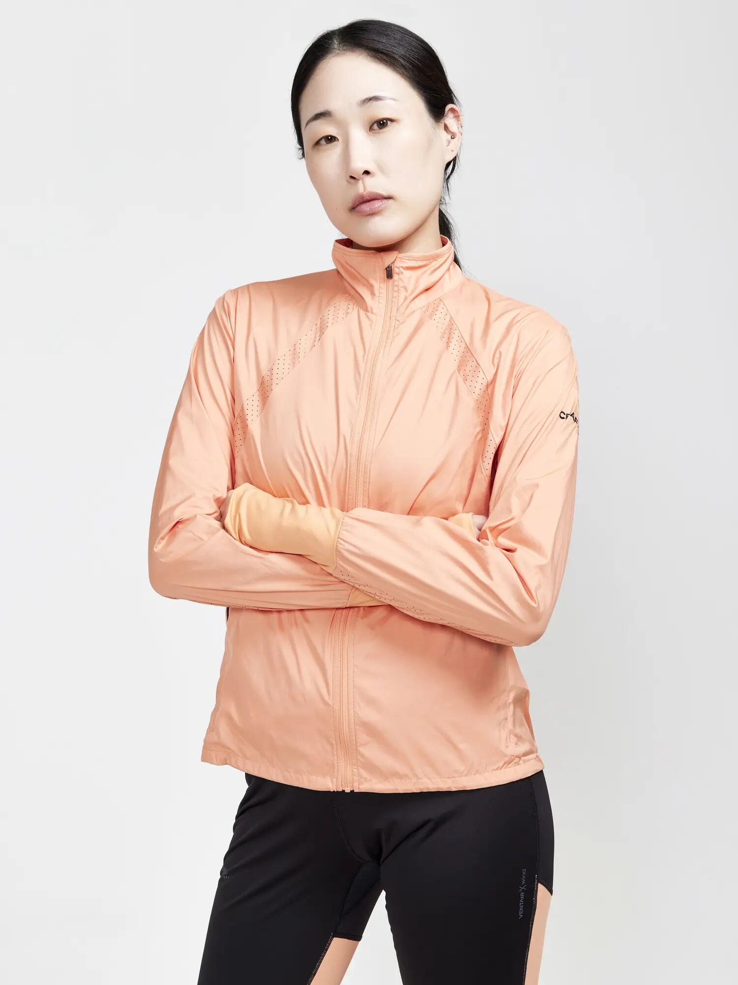 craft ADV Essence Wind Jacket W dames – licht en waterafstotend – Glow 2/7