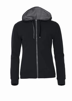 Clique classic hoody full zip women hoodie dames met rits – black