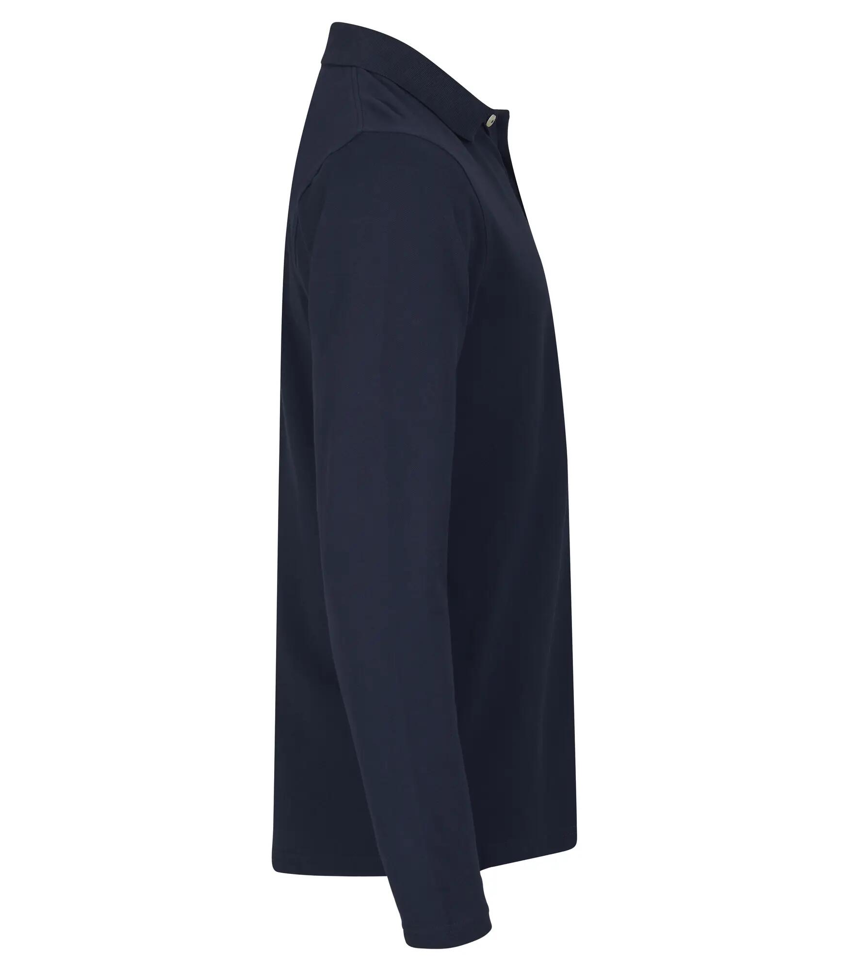 clique Stretch Premium Polo L/S van rekbare katoen – Navy 5/5