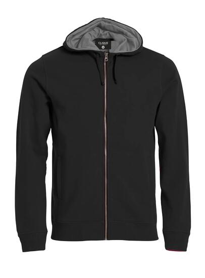 clique Classic Hoody Full Zip – Veste à capuche zippée pour homme – black