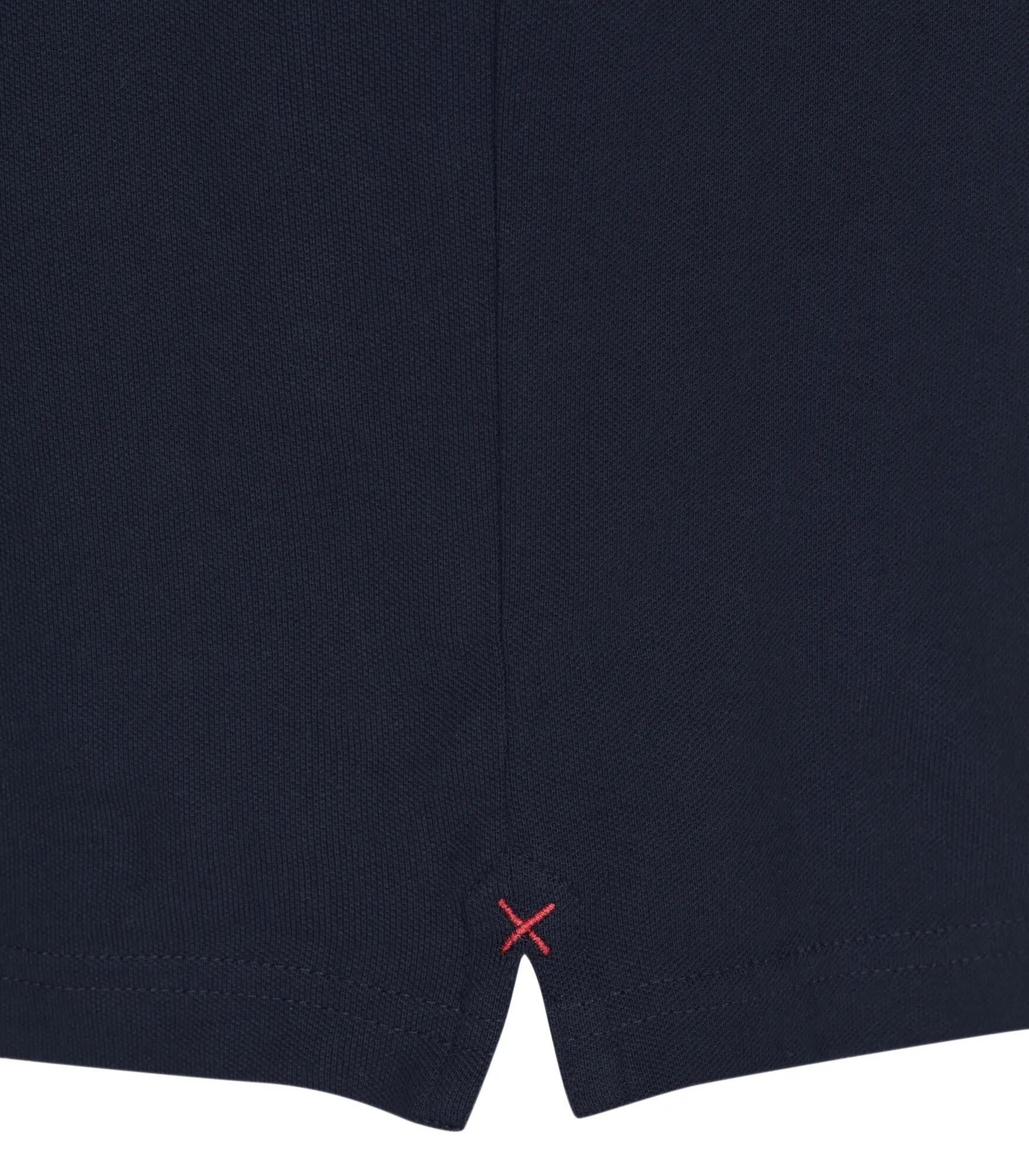 clique Stretch Premium Polo L/S van rekbare katoen – Navy 3/5