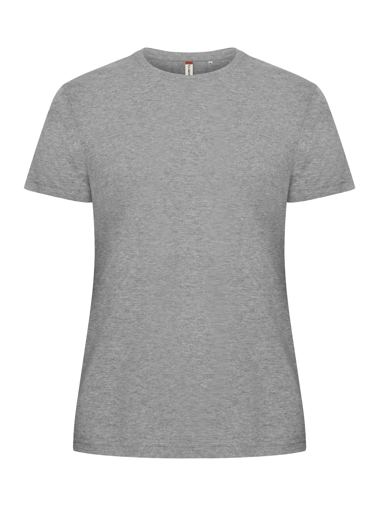 clique Basic-T Women T-shirt em algodão, corte mais justo – grey melange 1/5