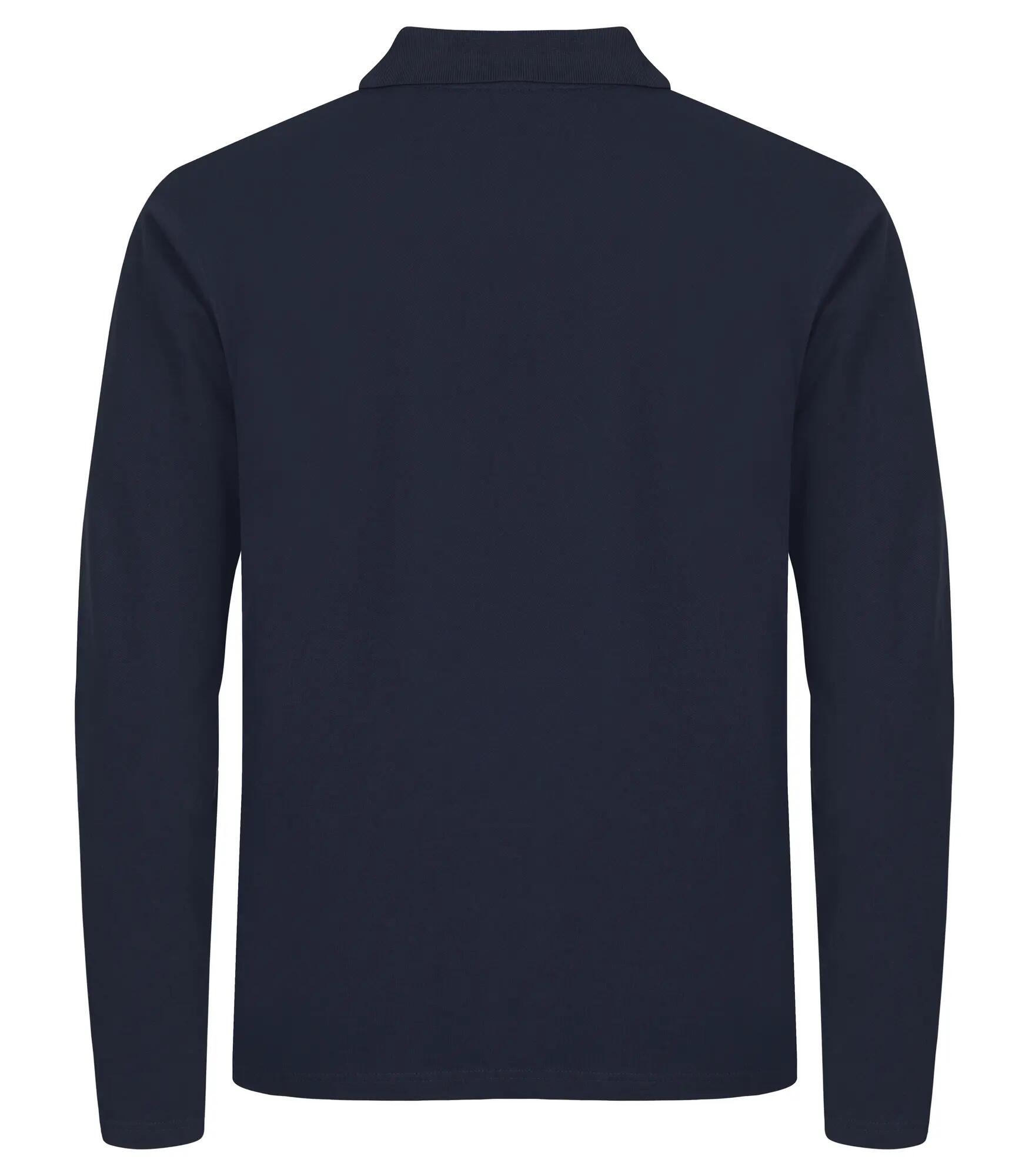 clique Stretch Premium Polo L/S van rekbare katoen – Navy 2/5
