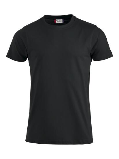 clique Premium-T T-shirt homme col rond noir en coton – black