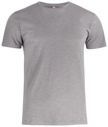 clique Slub-T Slim-Fit T-Shirt aus Slub-Baumwolle – grey