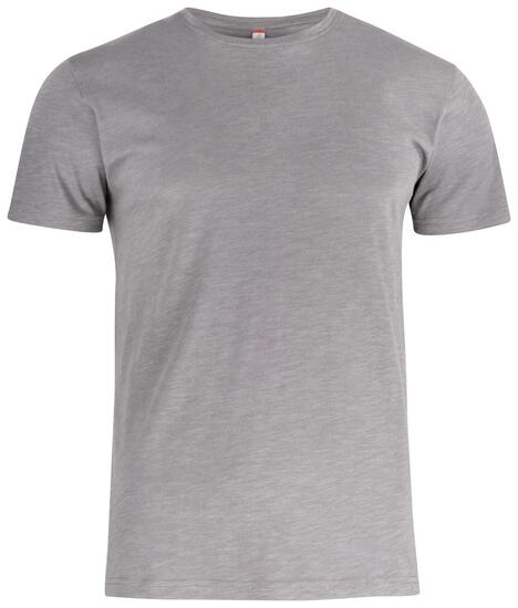 clique Slub-T Slim-Fit T-Shirt aus Slub-Baumwolle – grey