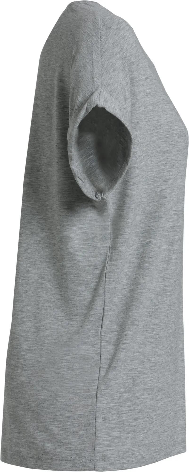 clique T-shirt feminina Katy em viscose macia, corte solto – grey melange 4/4