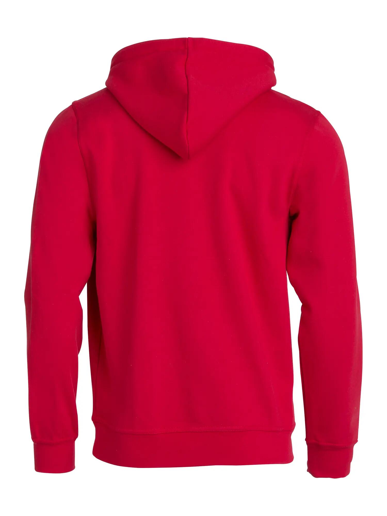 clique Basic Hoody Junior bluza z kapturem czerwona – red 2/8