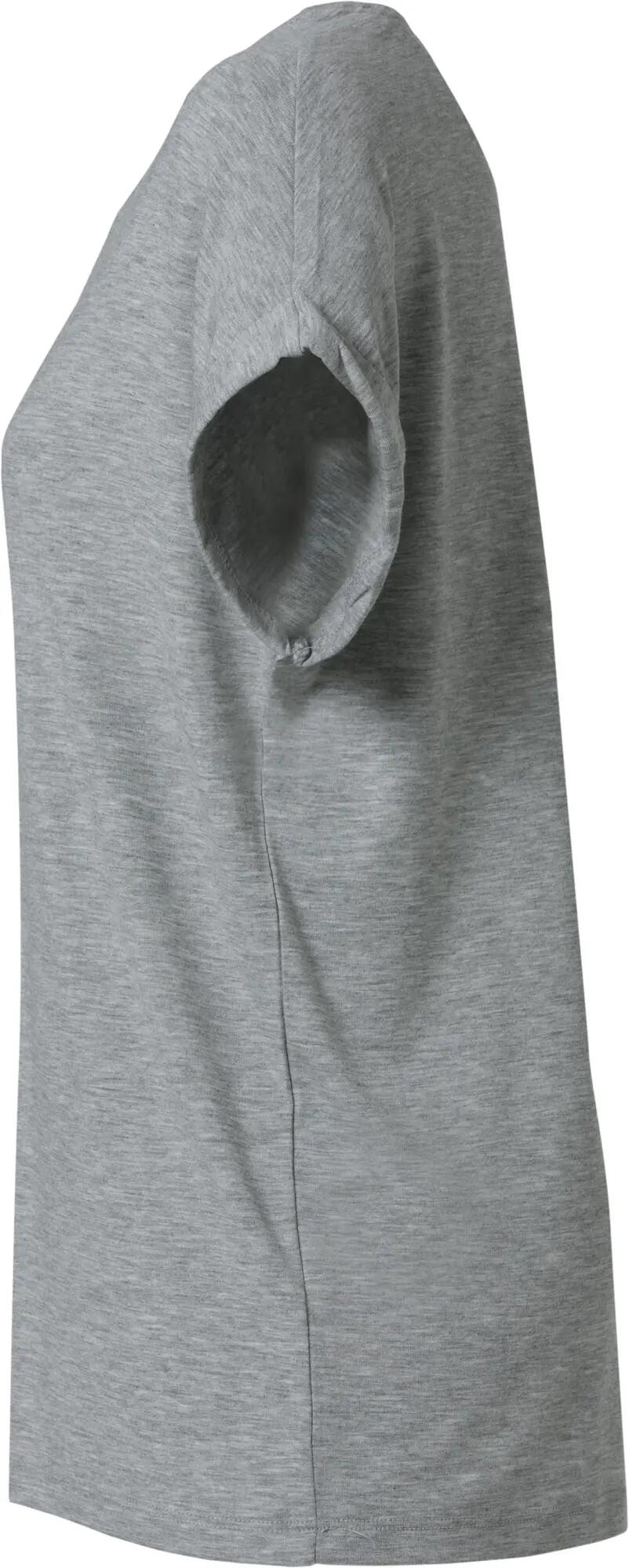 clique T-shirt feminina Katy em viscose macia, corte solto – grey melange 3/4