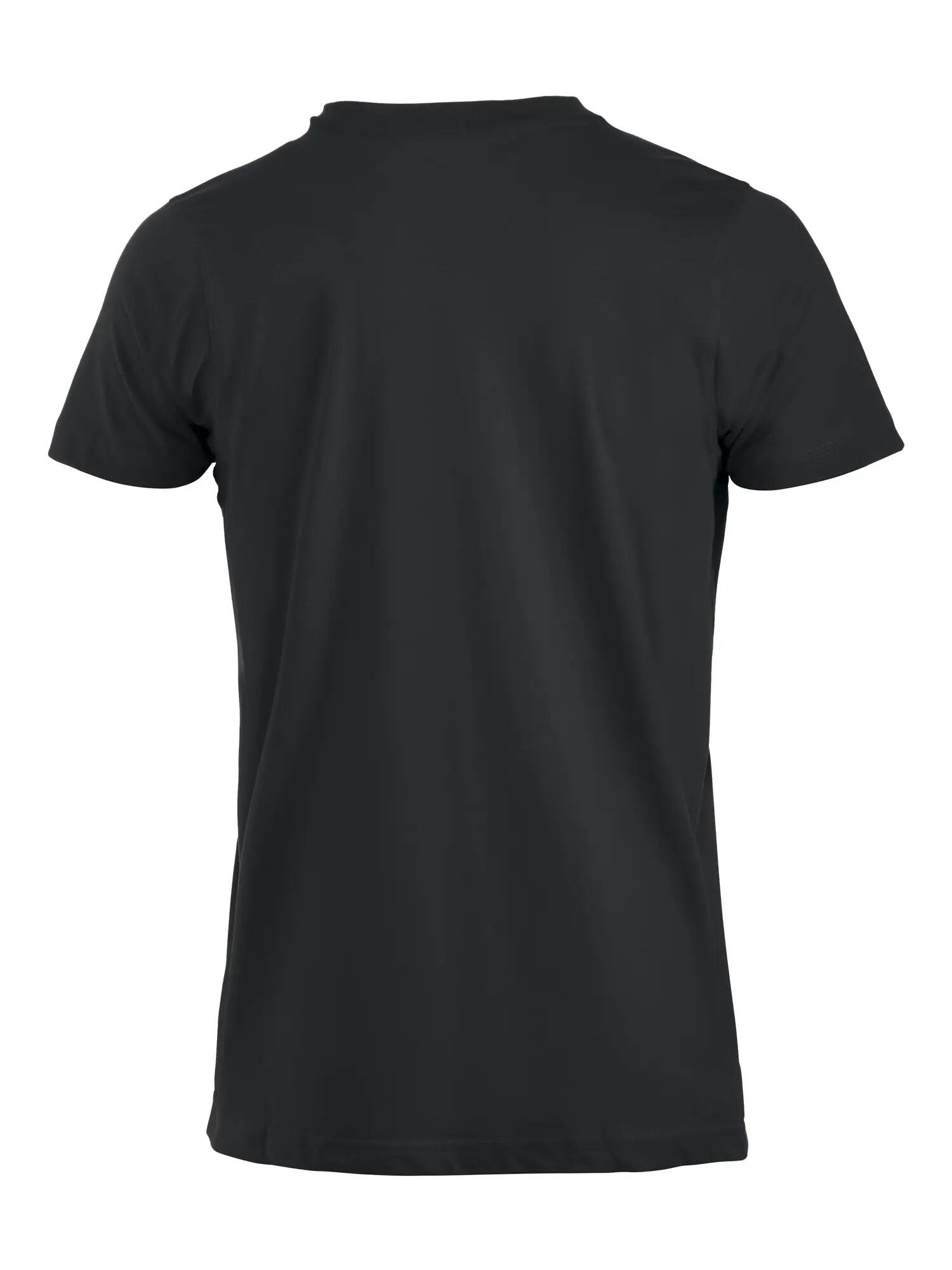 clique Premium-T T-shirt homem gola redonda, jersey, 100% algodão (preto) – 2/4