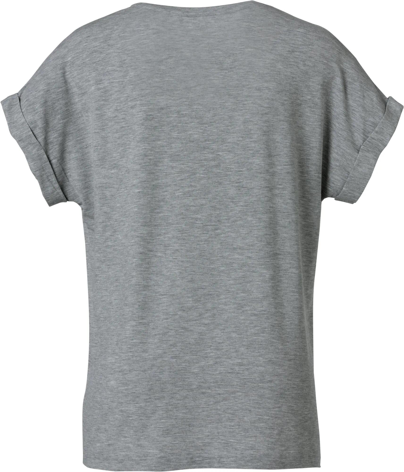 clique T-shirt feminina Katy em viscose macia, corte solto – grey melange 2/4