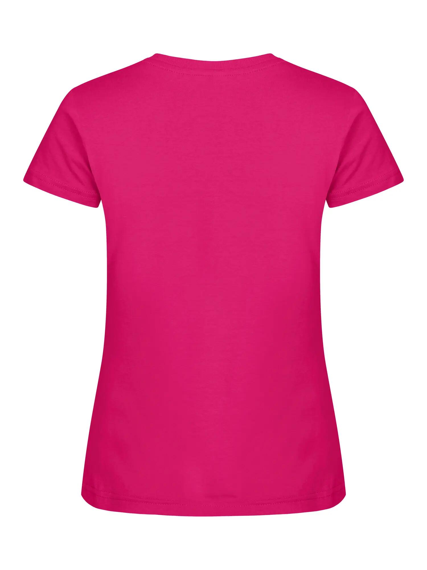 clique Basic-T Women Damen-T-Shirt, enger Sitz, Baumwolle – bright cerise 3/5