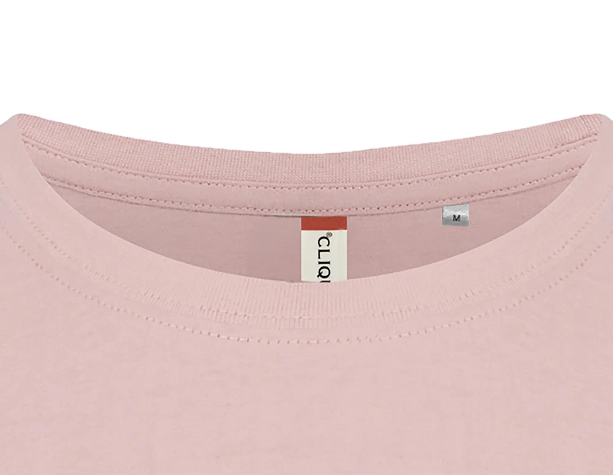 clique Basic-T Women T-shirt corte ajustado em algodão – Candy Pink 2/5