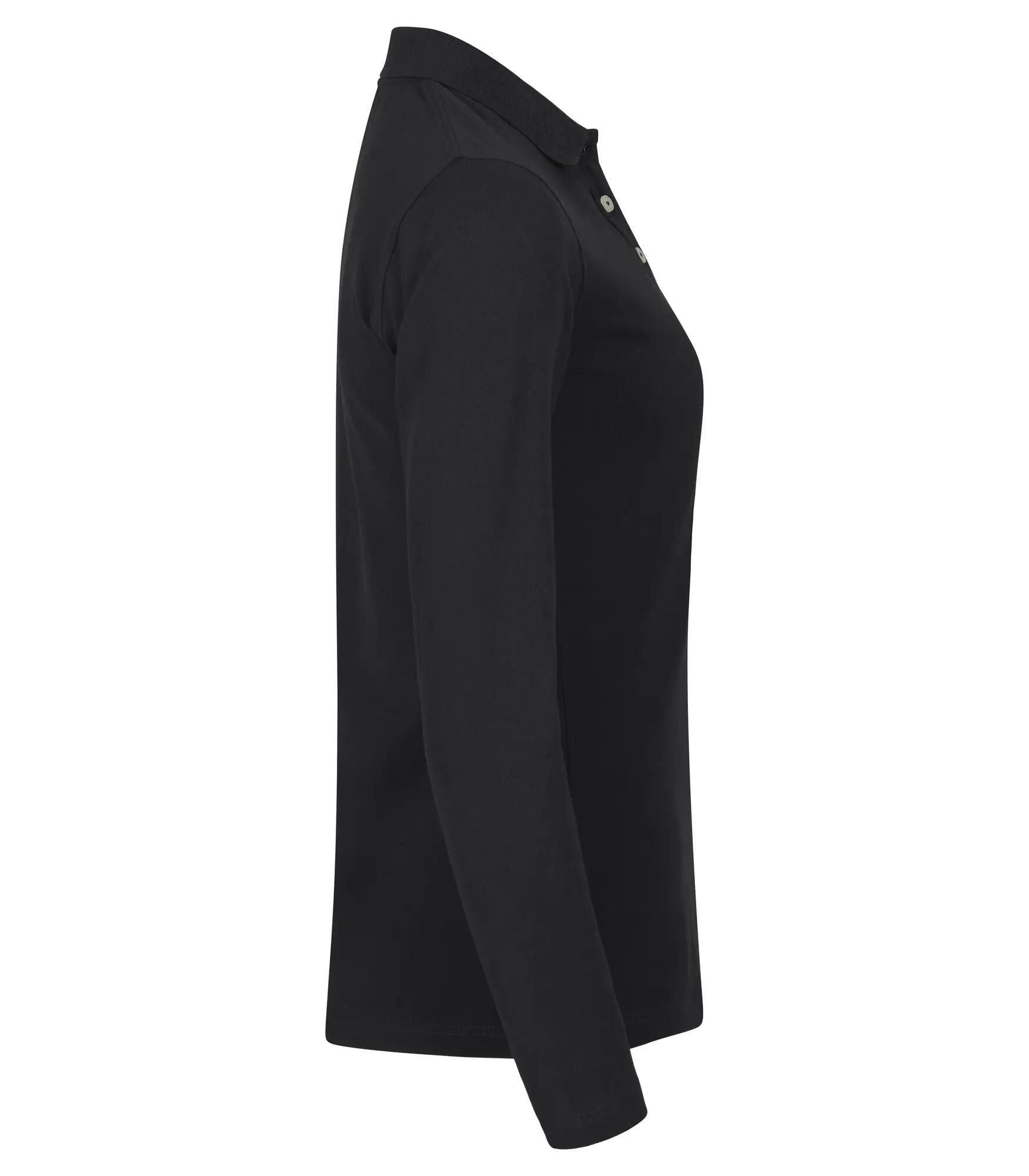 clique Stretch Premium Polo L/S Damen – Baumwolle mit Elastan – Black 4/4