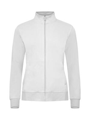 clique Basic Cardigan Women in felpa con zip tono su tono – white