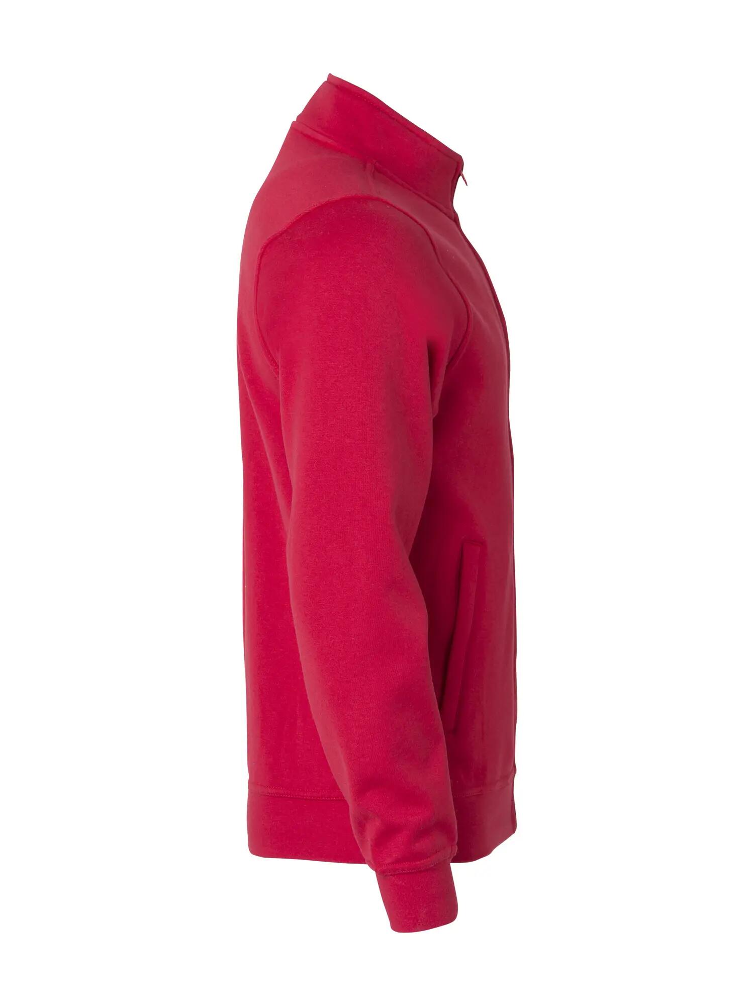 clique Basic Cardigan Junior Sweat — Rot, tonale SBS-Frontreißverschluss – red 4/4