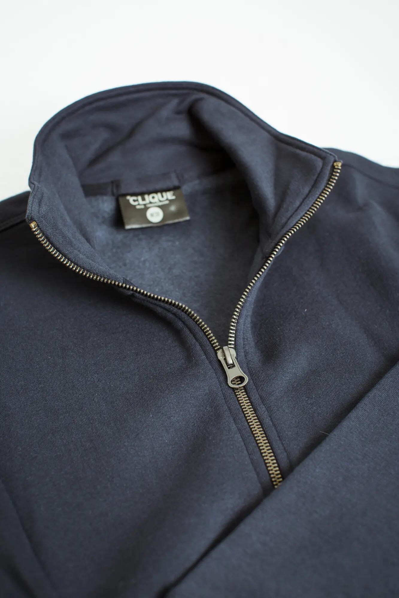 clique Classic Cardigan sudadera negra con bolsillos con cremallera – black 3/6