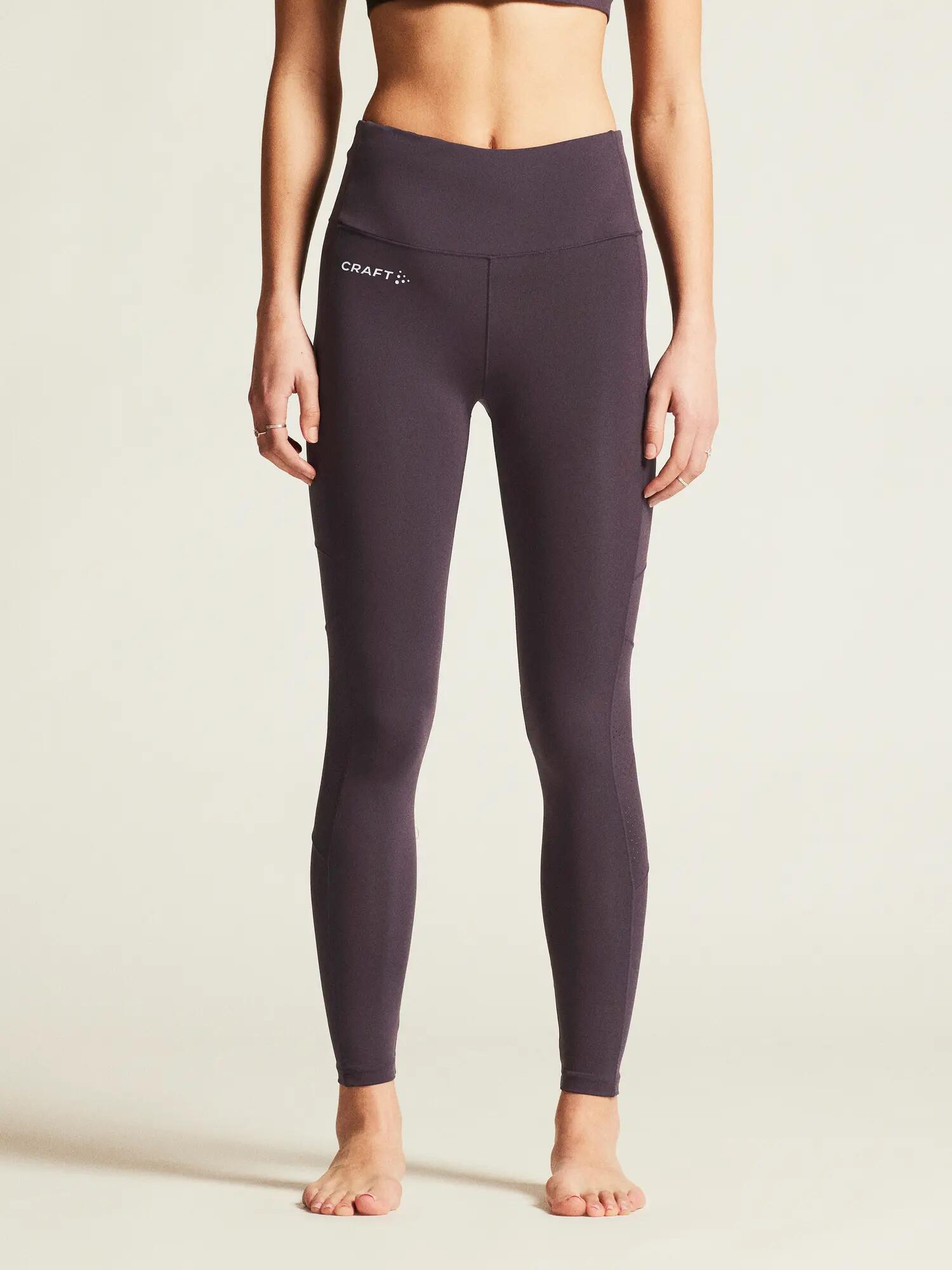 craft ADV Essence Tights 2 Damen - Weiche Funktions-Tights mit Taschen – Dk Plum 5/7