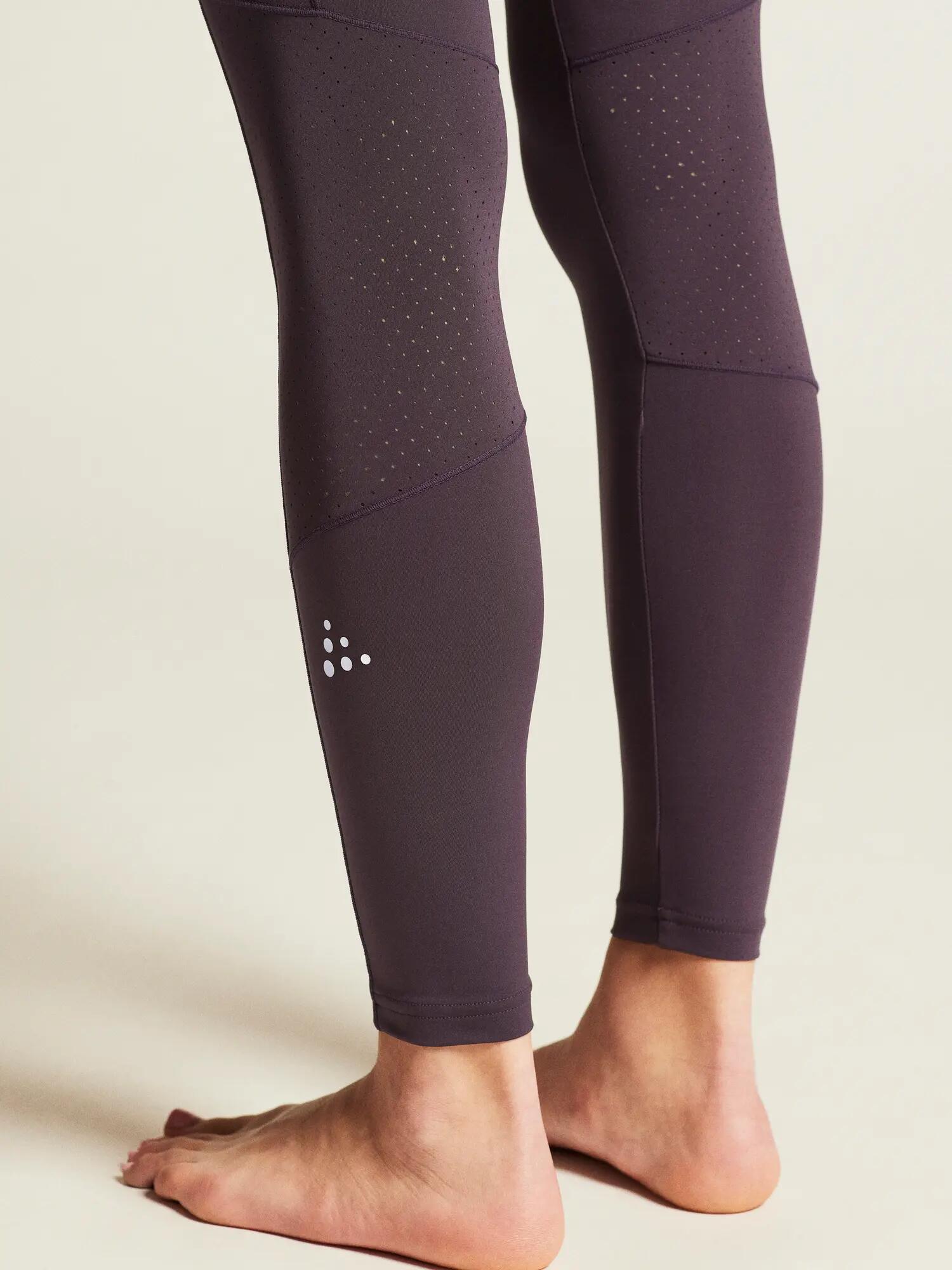 craft ADV Essence Tights 2 Damen - Weiche Funktions-Tights mit Taschen – Dk Plum 4/7