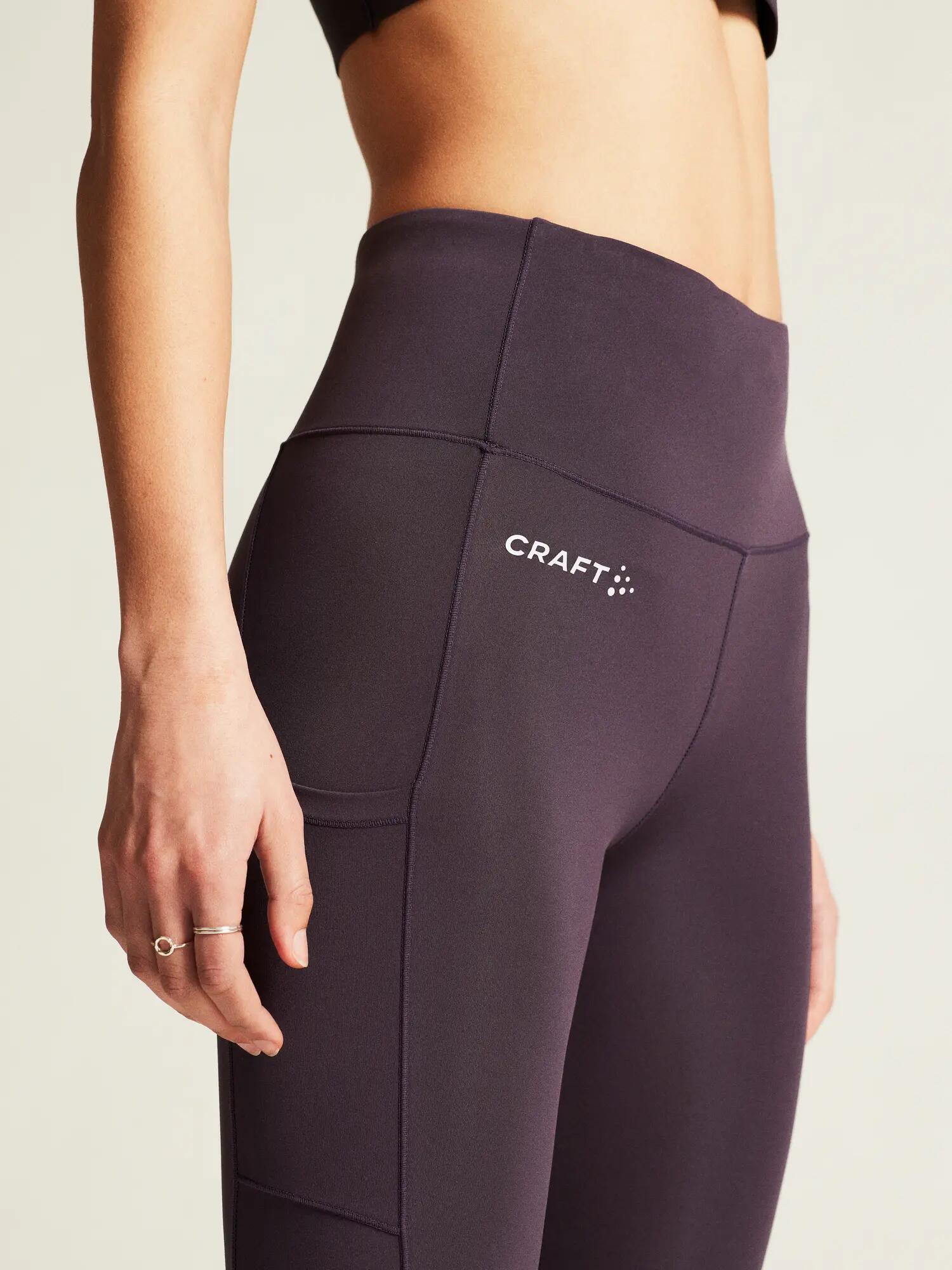 craft ADV Essence Tights 2 Damen - Weiche Funktions-Tights mit Taschen – Dk Plum 3/7