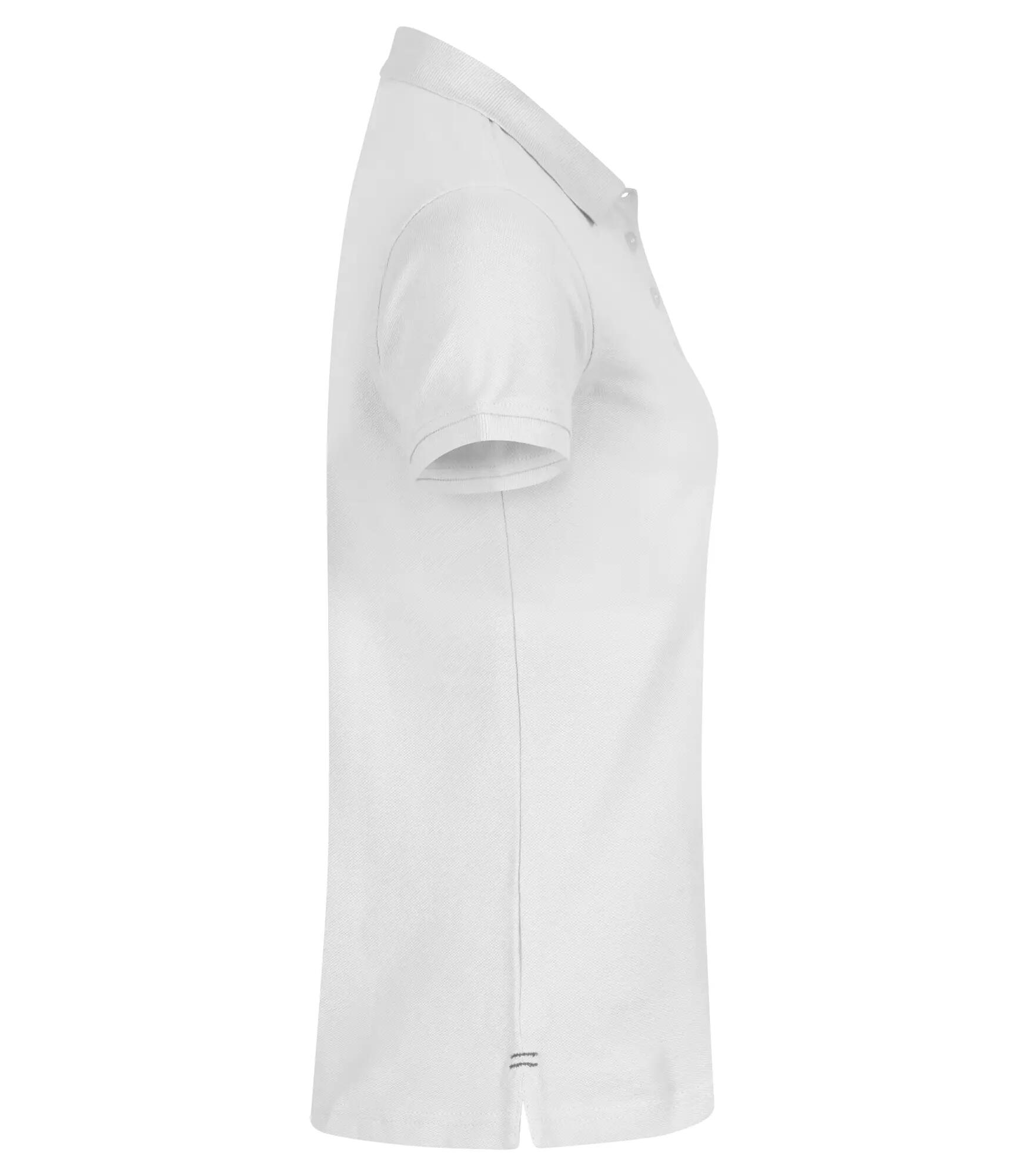 clique Heavy Premium Polo Dames van gekamd katoen – white 4/4