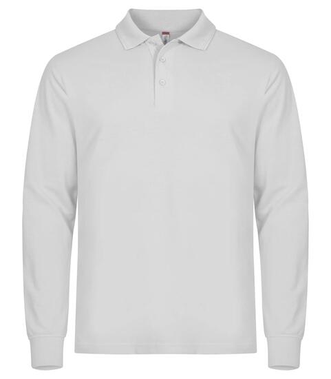 clique Polo Manches Longues Manhattan L/S pour homme – Blanc, 2XL – White