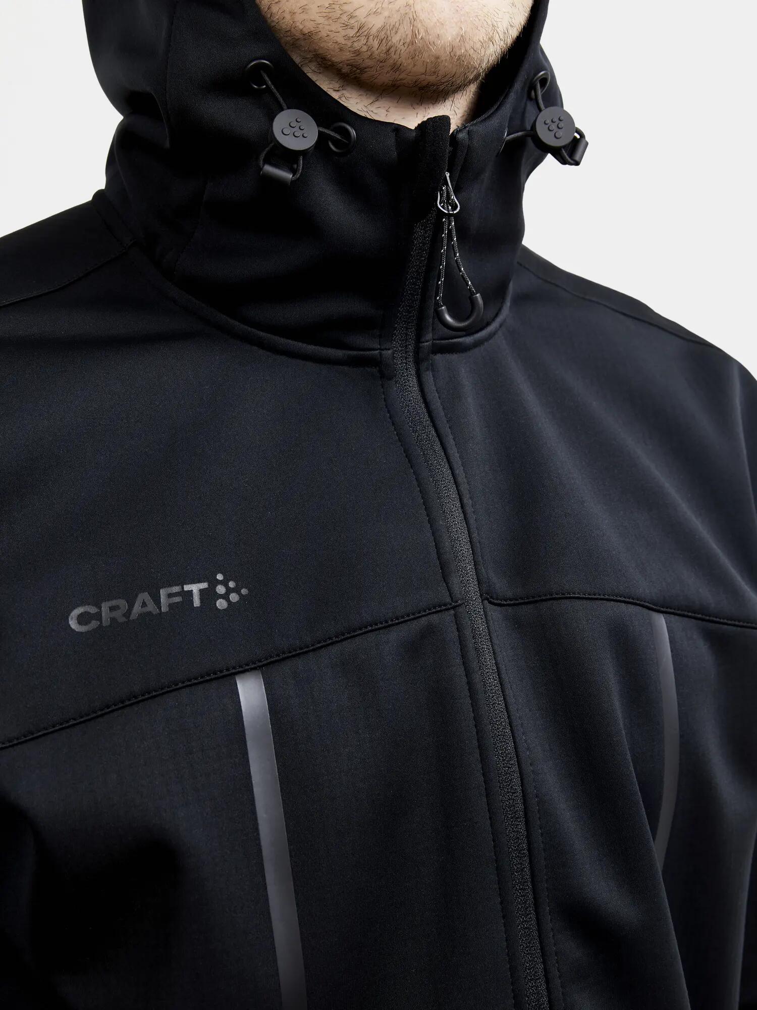 craft Softshell-Jacke ADV Explore Herren – Windschutz und hoher Stretch – Black 5/6