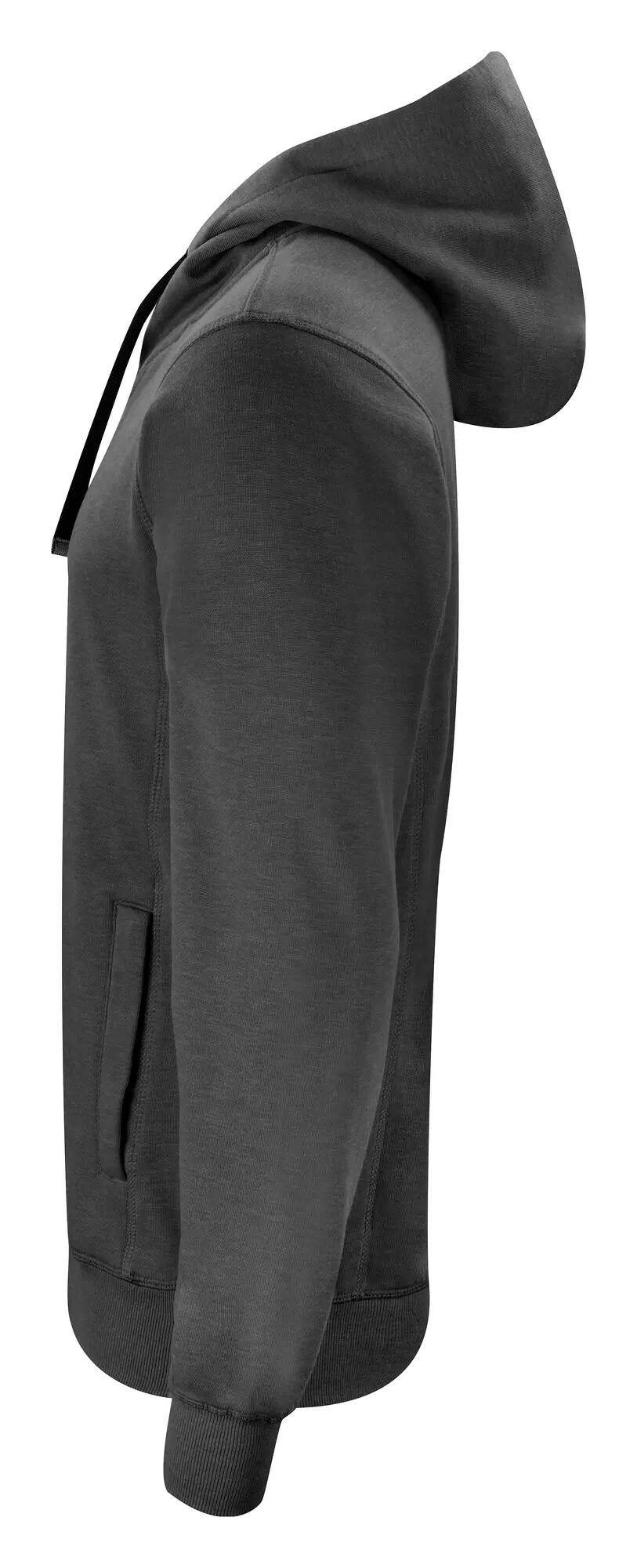 clique Classic Hoody Full Zip – blusão com capuz e fecho anthracite melange 3/4