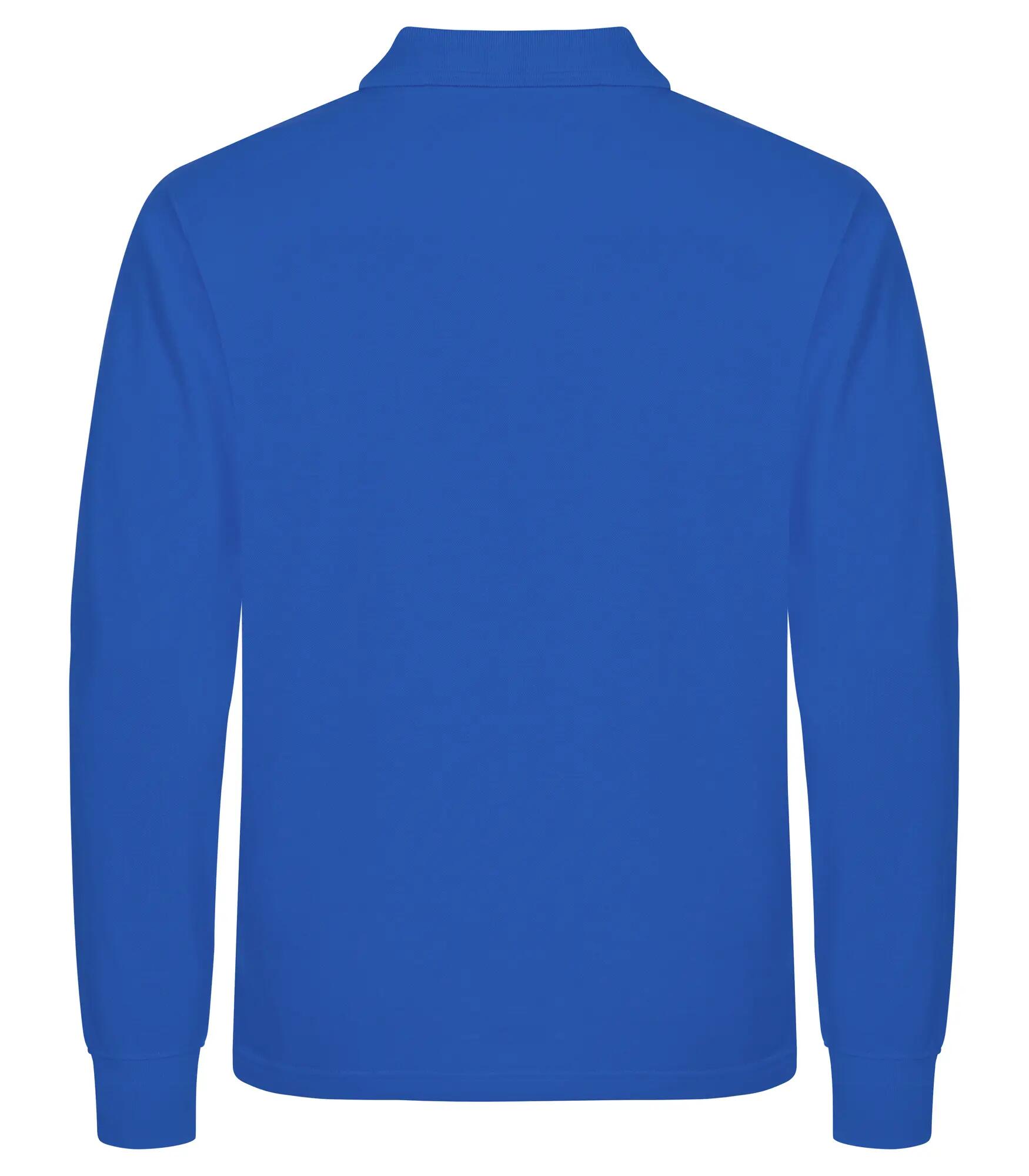 clique Manhattan L/S Lange Mouw Polo - Royal Blue 3/4
