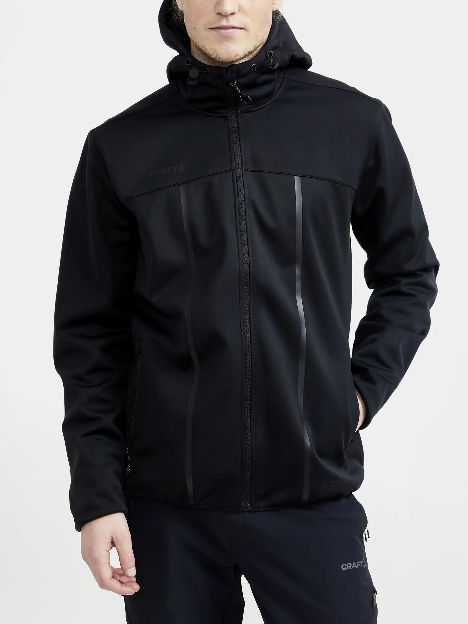 craft Softshell-Jacke ADV Explore Herren – Windschutz und hoher Stretch – Black 2/6