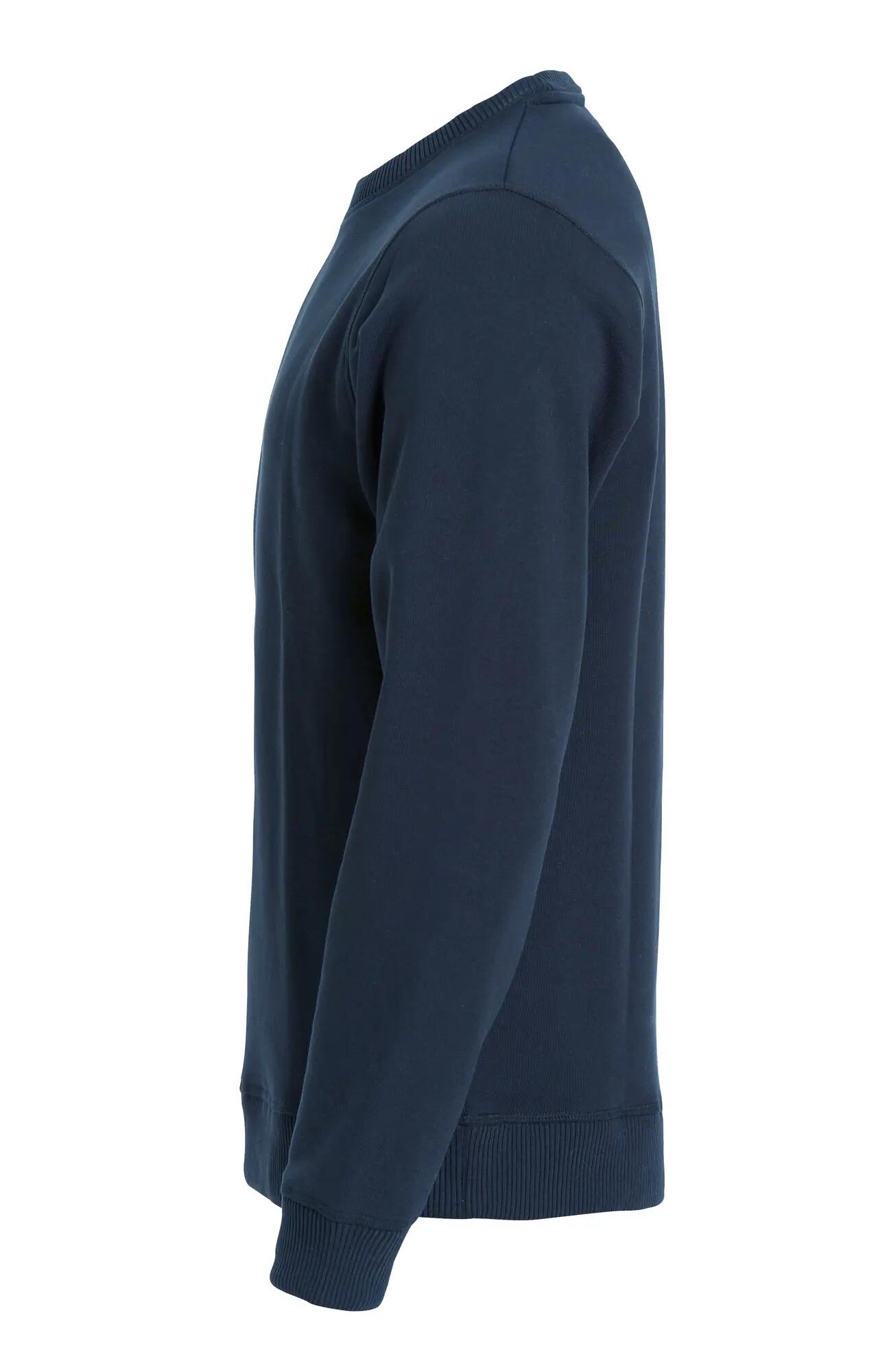 clique Classic Roundneck Sweatshirt mit Reißverschlusstasche – dark Marineblau 3/4