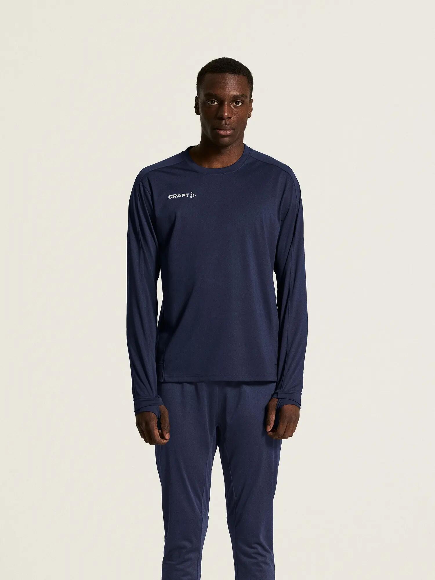Craft Evolve 2.0 Crewneck M maglia midlayer in poliestere riciclato – Navy 5/7