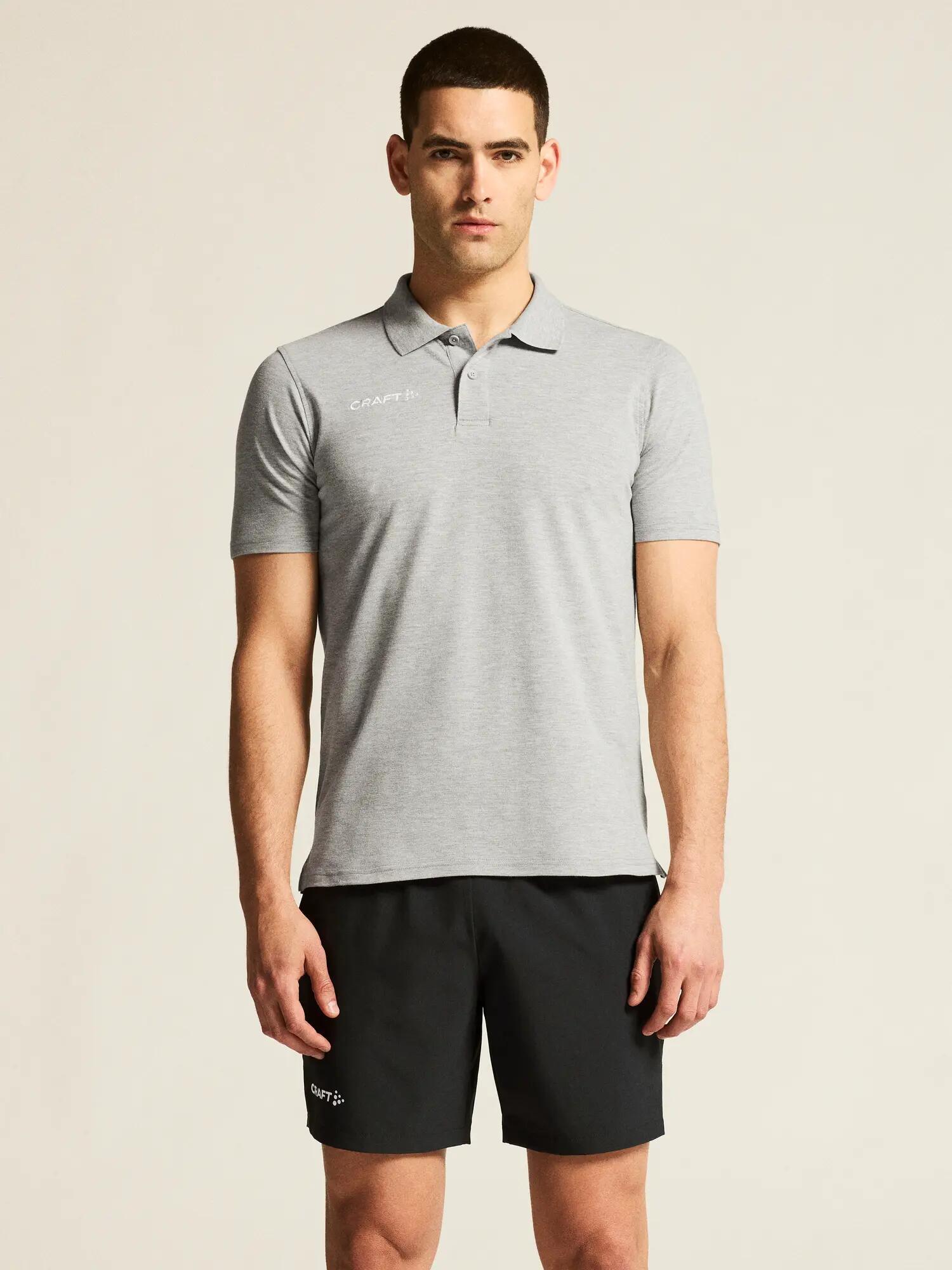 craft Polo Community 2.0 Herren aus Baumwollmischung – Grey Melange 6/7
