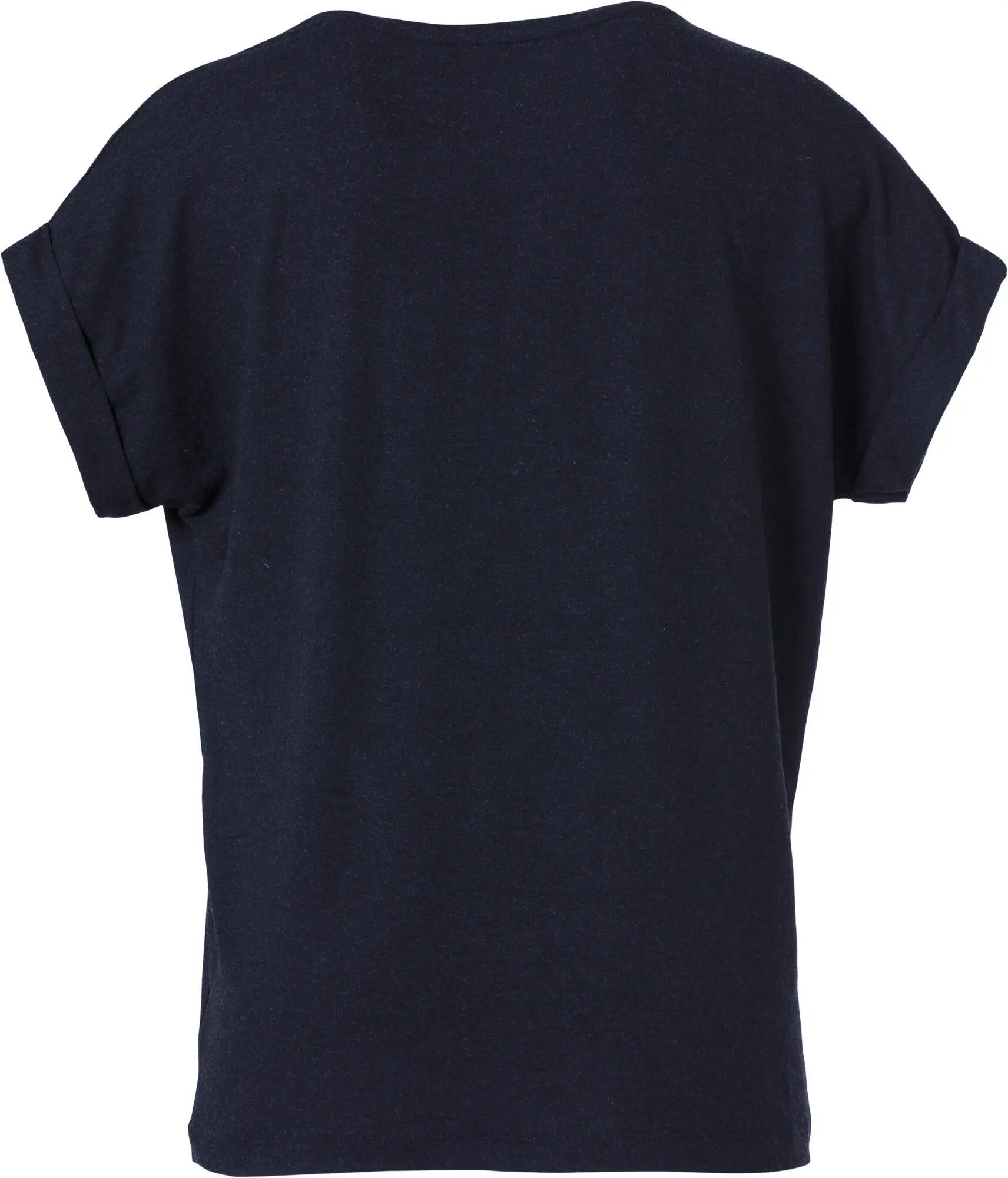 clique Camiseta mujer Katy en mezcla de viscosa, corte holgado – dark navy 2/4