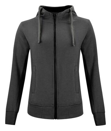 clique Veste à capuche zippée femme – Full Zip, anthracite melange